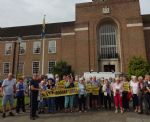Save Boddan Lodge Over 60s Club protest at Salford Civic Centre